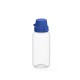 Trinkflasche School klar-transparent 0,4 l - transparent/blau